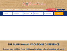 Tablet Screenshot of mauihawaiivacations.com